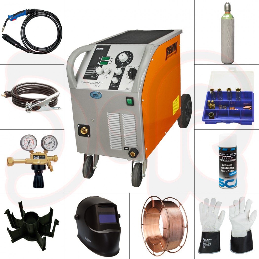 REHM MIG/MAG Schweißgerät SYNERGIC.PRO² 190-2 gasgekühlt im SET 3