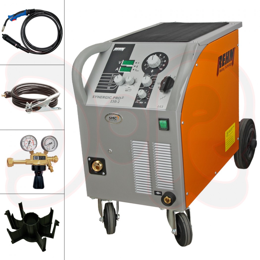 REHM MIG/MAG Schweißgerät SYNERGIC.PRO² 230-2 AM gasgekühlt im SET 1