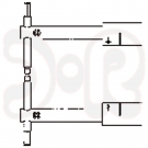 Schweißarmpaar Standard (nur Elektroden gekühlt) Ø 40 x 550mm, passend für Gerätetypen BSM & BSP