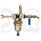 Industrie-Druckminderer, 1-stufig, 0-20 bar, Nennleistung 150m³ O2 / h, mit Kugelhahn