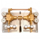 Entspannungsstation BU15-2U für 2 x 1 Flasche, 300/40 bar, G½" außen zu Verschr. 18 mm