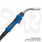 BINZEL MIG/MAG Brenner ABIMIG W T 340 - 1,0 mm, 50°, L: 140, H: 85 PVC 4,0m WZ-2, Taster kurz