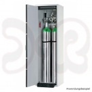 G30 Druckgasflaschenschrank für 2 Flaschen, 598 x 616 x 2050 (lichtgrau) gemäß DIN EN 14470-2