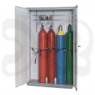 Einwandiger Druckgasflaschenschrank für 5 Flaschen, für Außenbereich (lichtgrau)