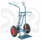 SCAPP Flaschenwagen f. 2 x 50 l Gasflaschen, Spornrad, Grundausführung, Luftbereifung