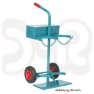 SCAPP Flaschenwagen f. 1 x 10 l u. 1 x 11 kg Gasflaschen, Standplatte, Werkzeugkasten, Luftbereifung