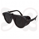 Nylonbrille, Schweißerbrille schwarz, Gläser rund DIN 6, Ø 50mm mit Rändelschraube
