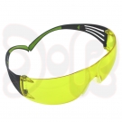 3M SecureFit SF403AS/AF Schutzbrille, gelbe Scheibe, Rahmen schwarz/grün