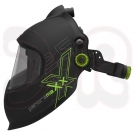 OPTREL Automatik-Schweißhelm panoramaxx Frischlufthelm (e3000) schwarz mit Industriehelm orange