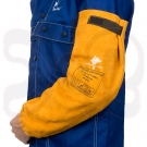 WELDAS Golden Brown Schweißerärmel, Klettverschluss, elastischer Bund, Umfang bis 60 cm, Rindsleder
