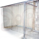 Schweißerschutzvorhang B=2000 x H=1600 x D=0,4, glasklar, nach DIN EN1598