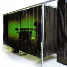 Schweißerschutzvorhang B=1400 x H=1600 x D=0,4, matt,dunkelgrün, nach DIN EN 1598