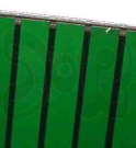 Streifenvorhang B=2065 x H=1600 x D=0,4 mm, eurogrün, ohne Saum, nach DIN EN 1598