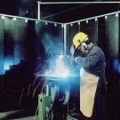 Streifenvorhang B=2070 x H=1800 x D=1,0 mm, matt, dunkelgrün, ohne Saum, nach DIN EN 1598