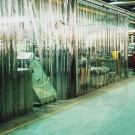 Streifenvorhang B=2070 x H=2000 x D=1,0 mm, glasklar, ohne Saum, nach DIN 1598