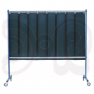 1-Teilige Schutzwand fahrbar, mit Lamellen 570 x 1,0 mm, rotbraun nach DIN EN 1598