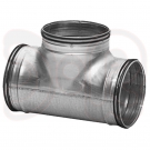 T-Stück 90° mit doppelter Gummilippendichtung d1 Ø 150mm, d3 Ø 125mm
