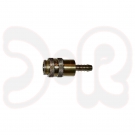 Schlauchkupplung DN 5 aus Messing mit Gasabsperrung, für Schutzgas-Baukastensystem