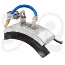 Alu-Schleppschuh 24-28'' 55 mm breit, für das manuelle Schweißen an der Außenseite von Rohren