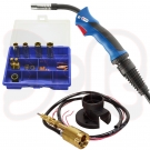BINZEL MIG/MAG-Brenner MB 15 AK gasgekühlt GRIP 3 m mit Euro-Zentralanschluss-Umrüstkit