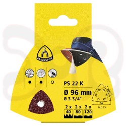 KLINGSPOR PS 22 K Schleifmittel-Sets kletthaftend, SB-verpackt