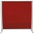 einteilige Schutzwand 200 x 200 cm, mit Spannvorhang 200 x 170 cm, rot transparent, nach DIN EN 1598